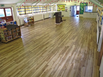 completed hall flooring
