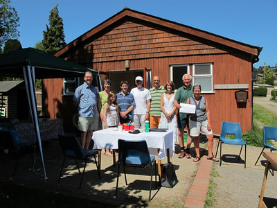 Cheque presentation from Bourne Tennis Club to St Martin's Hall