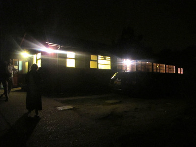 the hall at night